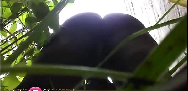  Dildo pounding on the grass